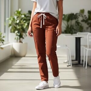 FIGS Technical Collection Cargo Scrub Pants Terracotta Orange Womens Size XXL